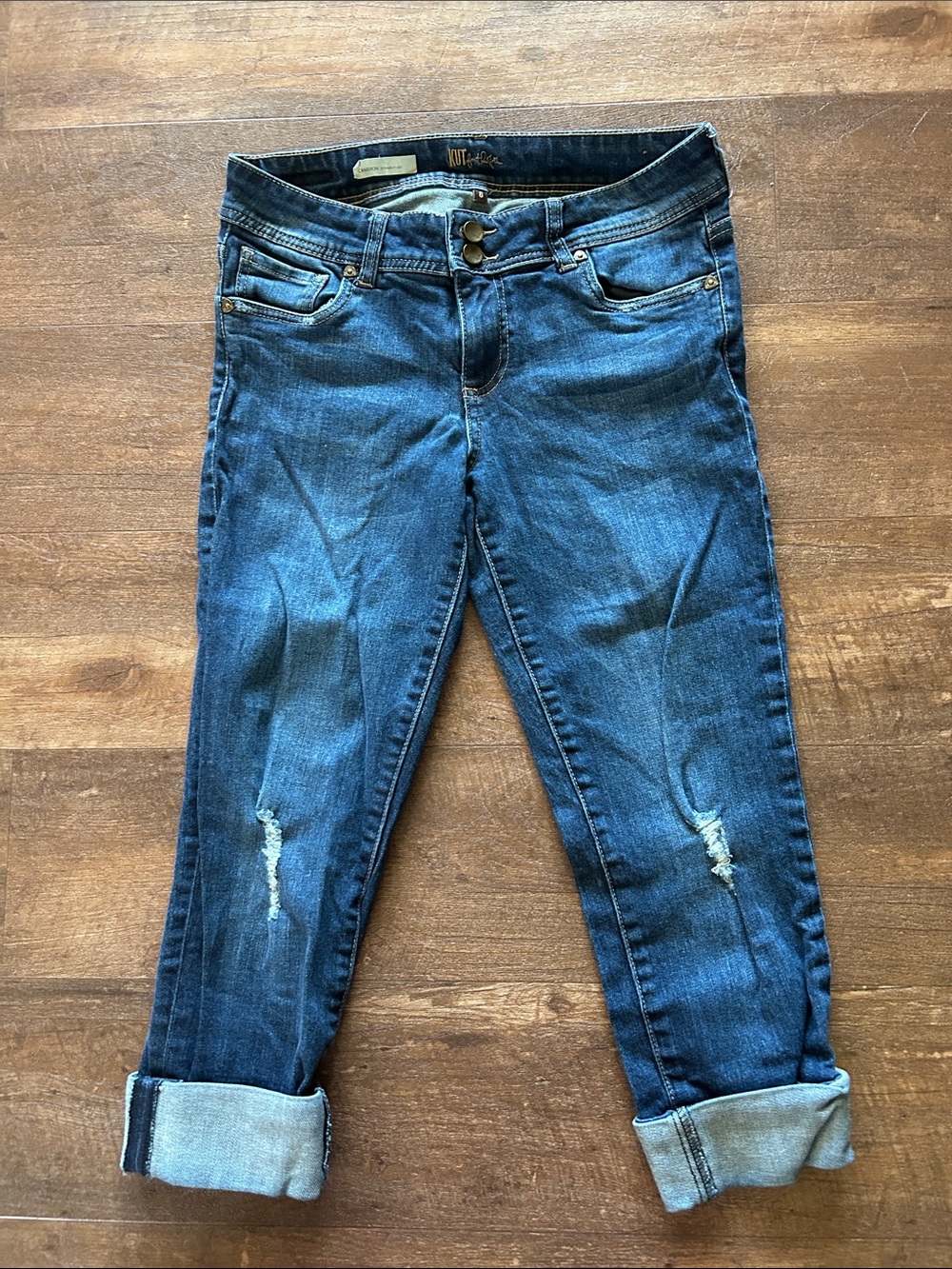 Kut from the Kloth Cameron Straight Leg Roll-Up Capris
